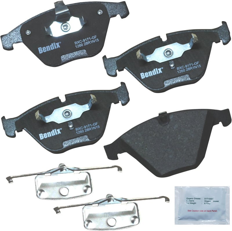 Bendix Priority1 CFC1260 Ceramic Front Brake Pads for Select Models BMW 323i, 325i, 328i, 328i xDrive, 328xi, 335d, 335i, 335is, 335i 525i, 530i, 645Ci, 650Ci, 650i, X1 - Image 1